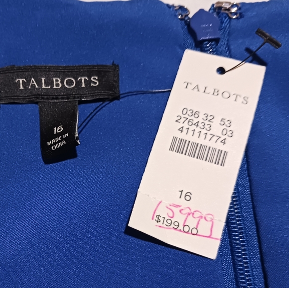 SOLD Talbots Lace Overlay Fit & Flare Cocktail Dress - Picture 7 of 9